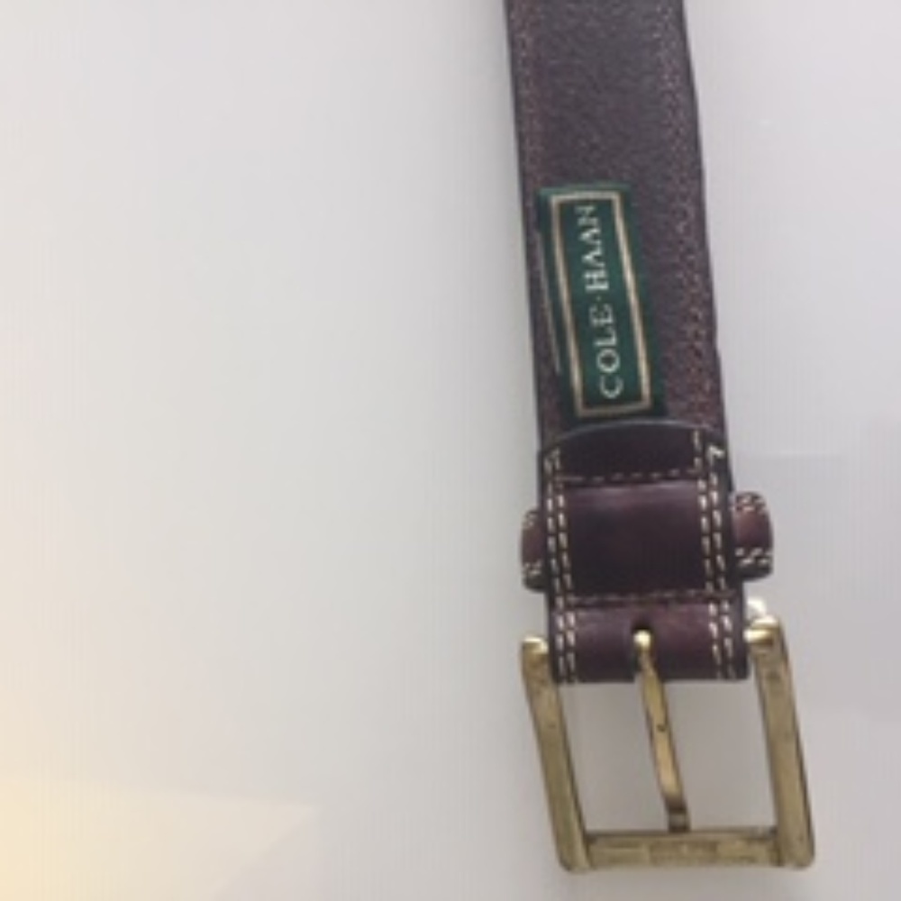 Cole Haan Men's Size 40 Brown Belt W Top Stitch